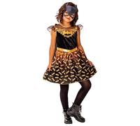 Enfants Noir Or Batgirl Robe de Luxe Amusant Halloween Monde Livre Jour Costume