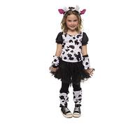 Rubies Déguisement de vache tutu pour filles, robe avec tutu et queue, bandeau, mitaines, jambières et collants, original, idéal pour Halloween, Noël, carnaval et anniversaire.