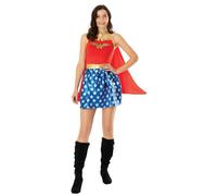 Rubies Déguisement de Wonder Woman de la Ligue des Justiciers pour adulte Taille M 40-42 Halloween