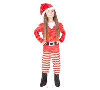Rubies Déguisement d'elfe coquine pour filles et garçons - T-shirt avec collants, ceinture, bonnet et couvre-bottes, elfes de Noël, lutins, Elf Badhly, pour Noël, fêtes, cadeaux, fonctions scolaires