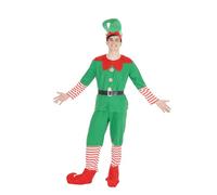 Rubies Déguisement Elfe Man pour homme, pull avec pantalon, ceinture, couvre-bottes et bonnet, lutins, elfes de Noël pour Noël, événements, fêtes, cosplay