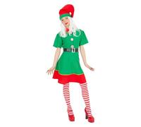Rubies Déguisement Elfe pour femme avec ceinture, collants et bonnet, elfes de Noël, fonctions de fête, carnaval
