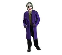 Rubies - Déguisement Enfant Joker - DC Comics Officiel - Taille M 5 à 6 Ans - Costume avec Veste Longue & Tshirt Imprimé Intégré + Masque en PVC - pour Halloween, Carnaval, Noël