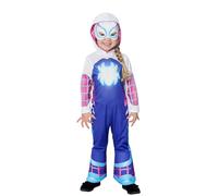 Rubies Déguisement Ghost Spider Glow in Dark Preschool pour filles, couvre-bottes et masque, officiel Marvel pour carnaval, Noël, anniversaire, fête et Halloween.