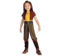 Rubies - Déguisement Luxe Officiel - Raya et le dernier dragon, enfant, I-300163L, Taille L 7 à 8 ans, Marron