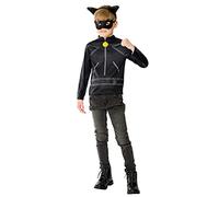 RUBIES - Déguisement MIRACULOUS Officiel Chat Noir pour Enfants -Taille 3 à 10 ans. Costume Classique Complet avec Accessoires - Pour Carnaval, Halloween, Anniversaire