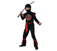Rubies Déguisement Ninja Dragon pour enfant avec capuche, ceinture et bandes optimal pour Halloween, carnaval et anniversaire