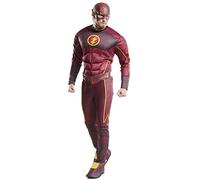 Rubie's - Déguisement Officiel de Flash de DC Comics - De Luxe - pour Adulte - Taille XL - Tour de Poitrine : 111,7 cm à 116,8 cm - Tour de Taille : 91,4 cm à 101,6 cm - Entrejambe : 83,8 cm