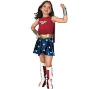 Rubies- Deluxe Wonder Woman Déguisement pour Enfant, 882312_M, Rouge, M