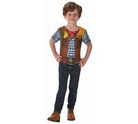 RUBIE'S-déguisement Officiel T-Shirt Sublimation Cowboy Garçon - Taille L- I-630863L Halloween