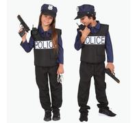 RUBIE'S Déguisement Policier pour Enfants -Taille 3-10 Ans - Costume très complet avec Chemise, Pantalon, Plastron, Casquette, Menottes, Pistolet, Talkie Walkie - Pour Carnaval, Anniversaire
