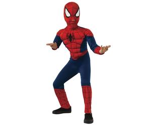 RUBIES - Déguisement Spider-Man Ultimate Premium - Taille L (147cm, 8-10 ans) - Marvel - Combinaison intégrale avec capuche et masque