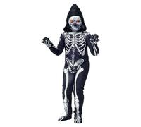 Rubies Déguisement squelette coquine pour garçons et filles, combinaison avec gants et capuche, licence officielle pour Halloween, cosplay, fêtes