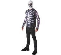 RUBIE'S - Déguisement Top + Cagoule Officiel Fortnite adulte Skull Trooper