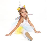 RUBIE'S Déguisement tutu + ailes + serre tête de licorne multicolore - Taille 5-8 ans Halloween