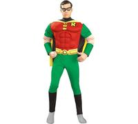 Rubies- Deluxe Muscle Chest Robin Costume Batman Fournitures de fête, Homme, 888078S, Vert, S