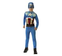 Rubies- Disfraz Capitan America Opp Captain Déguisement, 610759-S, Multicolore, S (3-4 años)