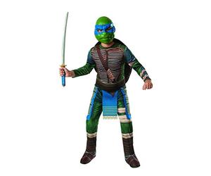 RUBIE'S Disfraz de Leonardo guerrero Tortugas Ninja para niño - Garçons - 3-10 ans - Vert - Polyester - Costume - Halloween - TMNT
