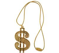 Rubies Dollar Medallion Avec Cordon En Or Pimp Gangster Accessoire Déguisement