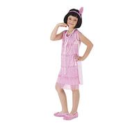 Déguisement De Flapper Ou Charleston Rose Pour Fille (Taille 7-8a) Multicolore