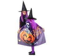 Rubies Ensemble Costume Sorcière Triche Ou Traite Pour Filles et Enfants, Cape et Chapeau, Officiel Halloween, Carnaval, Fêtes et Anniversaire