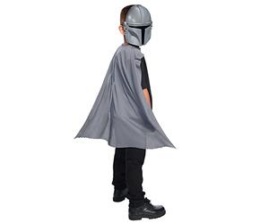 Rubies Ensemble Mandalorian pour garçons et filles, cape et masque, costume officiel de Star Wars pour carnaval, Noël, anniversaire, fêtes et Halloween.