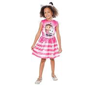 Robe Gabby - RUBIES - Rose Satiné - Costume Gabby's Dollhouse Officiel - Taille Unique 3-5 ans