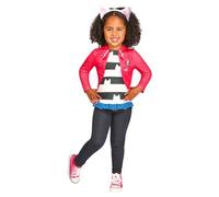 RUBIE'S GABBY’S DOLL HOUSE - Set Top et Serre Tête Gabby et la Maison Magique - Taille Unique Enfants 3-5 Ans - Top Manches Longues avec Capuche + Serre Tête Oreilles de Chat - Pour Carnaval