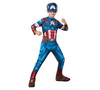 RUBIE'S Garçon Déguisement Captain America, Bleu, S - 5 à 6 ans - 105 à 116 cm