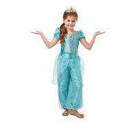 Rubie's Glitter and Sparkle Déguisement de princesse Disney - Jasmine de Aladdin (taille M, 5 à 6 ans)