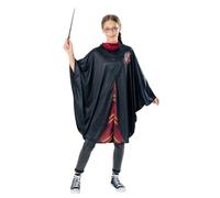 Rubies - Harry Potter Officiel - Déguisement Gryffondor - Panoplie (Cape ou Robe) + Baguette + Lunette - Taille 3 à 12 ans et M/L - Déguisement Enfant - Pour Halloween, Carnaval, Soirée Costumée