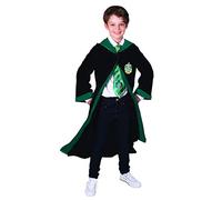 RUBIE'S Harry Potter Officiel Robe Serpentard Déguisement Enfant,11-14 ans,Costume Robe Noire à Capuche - Pour Halloween, Carnaval - Idée Cadeau de Noël