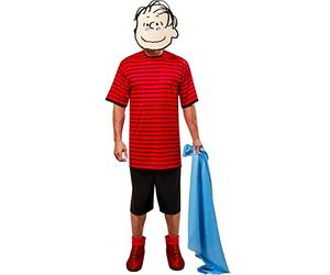 Rubie's Haut de costume de Peanuts Linus pour homme, court, masque en mousse et couverture, comme indiqué, taille L, comme sur l'image, Large
