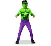 RUBIES -HULK - Marvel officiel - Déguisement Super Héros pour Enfant Entrée de Gamme - Taille 5-6 ans. Costume avec combinaison et masque PVC- Pour Anniversaire, Carnaval