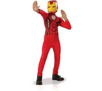 RUBIES - IRON MAN - Marvel officiel - Déguisement Super Héros pour Enfant Entrée de Gamme - Taille 7-8 ans. Costume avec combinaison et masque PVC - Pour Anniversaire, Carnaval