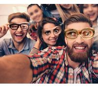 Rubie's Kit De 10 Lunettes En Cartons Goggle Eyes Multicolore