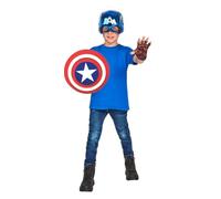 Rubies Kit de déguisement Captain America gants bouclier et masque pour enfant