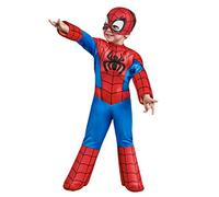 RUBIE'S Marvel Officiel - Déguisement Luxe SPIDEY Enfant - Taille 2-3 ans - Costume Spidey et ses amis extraordinaires avec Combinaison + Couvre Bottes Rembourrés + Masque en Mousse
