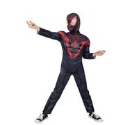 RUBIE'S Marvel officiel - Déguismeent luxe Spider-Man Miles Morales pour enfant - Spiderverse - Taille 7-8 ans Carnaval