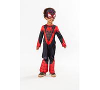 RUBIES -Marvel Officiel - SPIDER-MAN - Déguisement Classique Spinn Miles Morales pour Enfants - Taille 24-36 months - Spidey et Ses Amis - Costume avec Combinaison et Masque - Pour Halloween, Carnaval