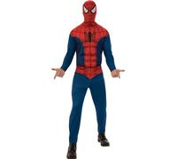 RUBIES - Marvel Officiel - SPIDER-MAN - Déguisement Entrée de Gamme pour Adultes - Taille M - Costume avec Combinaison et Cagoule avec Attache Velcro dans le Cou