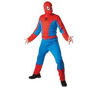 RUBIE'S Marvel Officiel - SPIDER-MAN - Déguisement SpiderMan avec Torse en EVA et Cagoule pour Adultes - Taille STD - Costume avec Combinaison et Masque Carnaval
