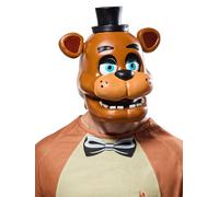 Rubies Masque de costume en latex Five Nights At Freddy's Deluxe pour adulte, Freddy Fazbear, taille unique