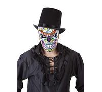 Rubies Masque Katrin Skull pour adultes, masque squelette jour des morts, officiel Rubies pour Halloween, carnaval et fêtes