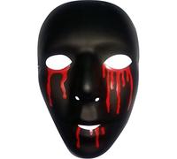 RUBIE'S Masque Noir avec Larmes de Sang - Design Homme Halloween