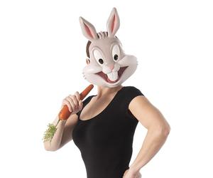 Rubies Masque officiel Warner Bros Space Jam 2 Bugs Bunny - Accessoire de costume de dessin animé pour adultes, journée mondiale du livre, Halloween, Halloween