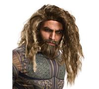 Rubie's Ensemble perruque et barbe pour homme Blond officiel DC Justice League Aquaman Taille unique UK Halloween