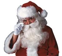 Santa Beard and Wig Feature Set Blanc