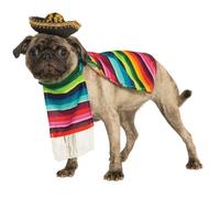 Rubies Mexicain Serape Sombrero Poncho Chiens Chats Animaux Halloween Costume