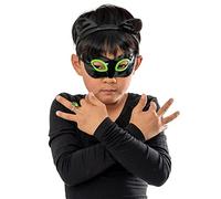 RUBIE'S MIRACULOUS Officiel Chat Noir -Kit d'accessoires pour enfants incluant un Masque/Loup noir + un Serre tête oreilles de chat+ une bague. Idéal pour se transformer en Chat Noir